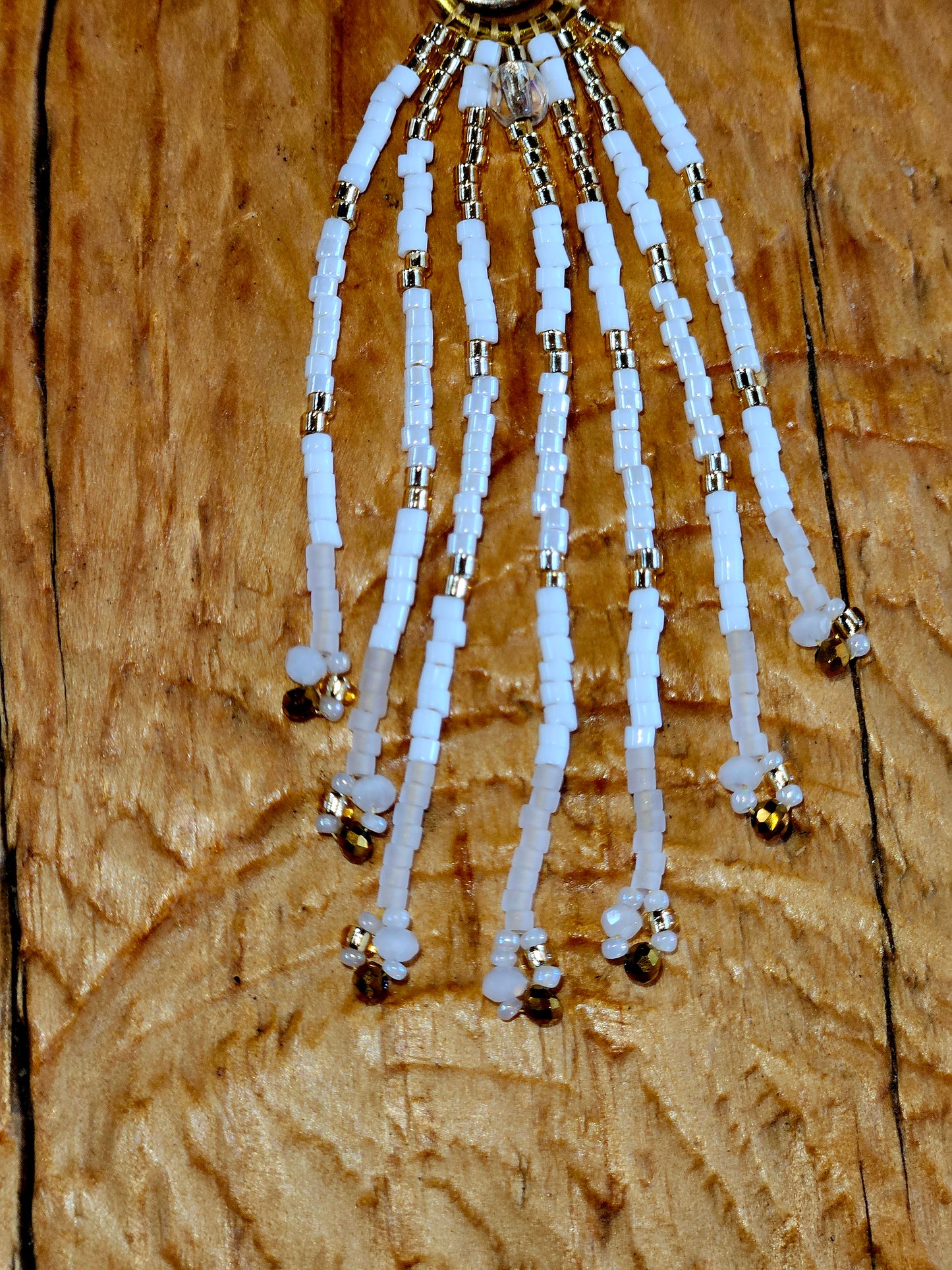 "Purity" Chain Maille Japanese Cross Earrings