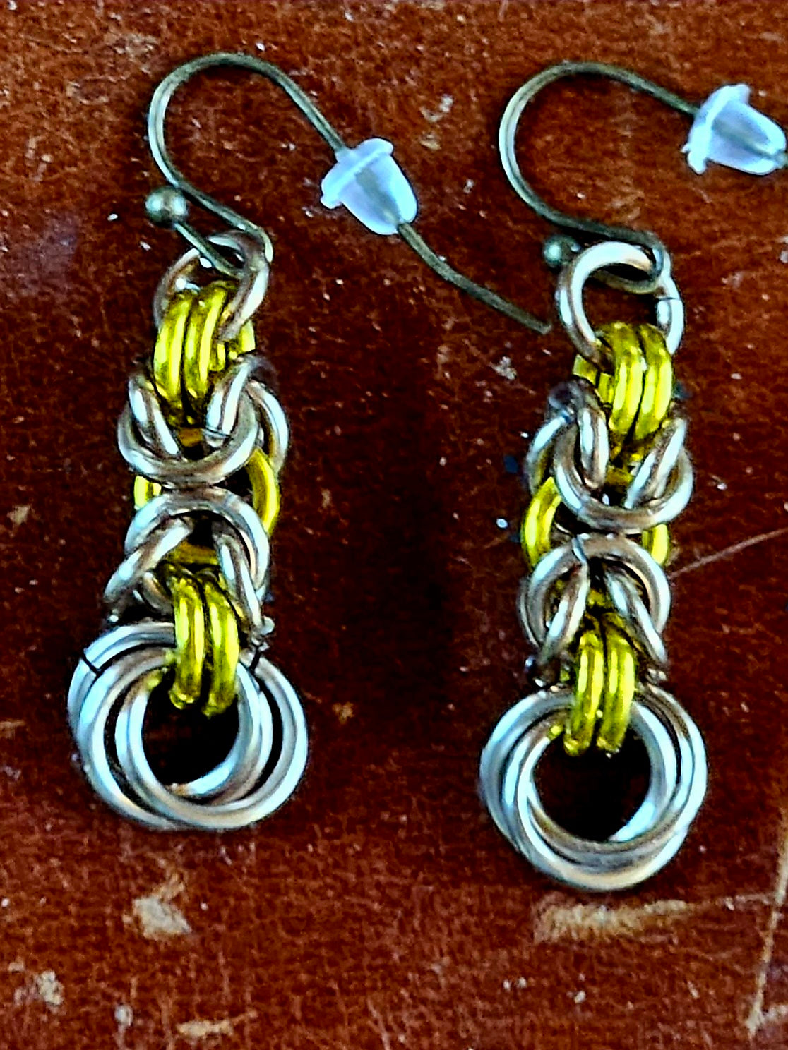 Byzantine Rose Chainmaille Earrings