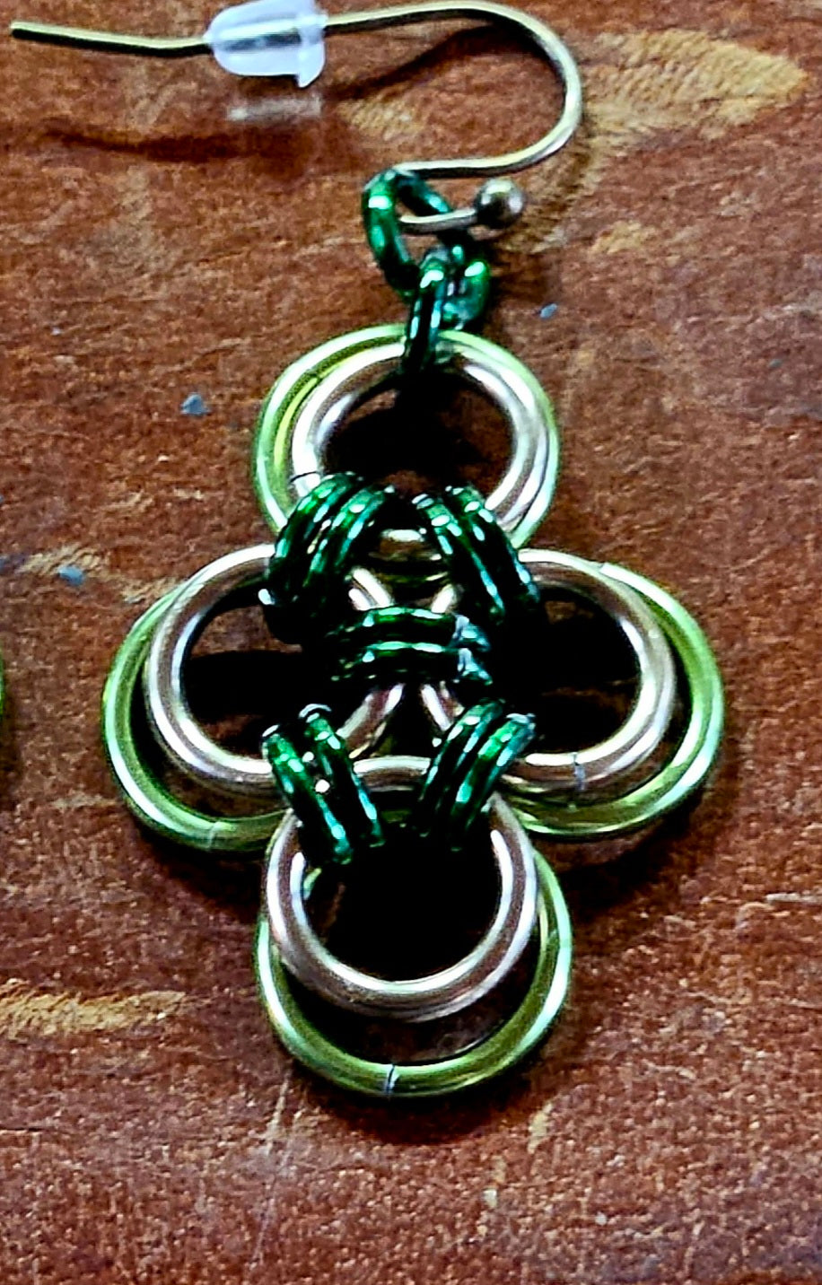 ✨️🎶 Japanese Cross Chain Maille Earrings