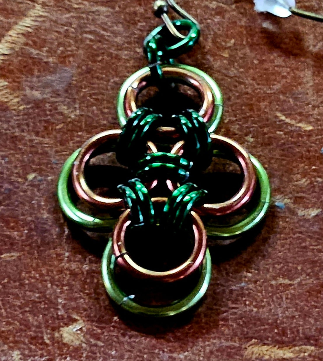 ✨️🎶 Japanese Cross Chain Maille Earrings
