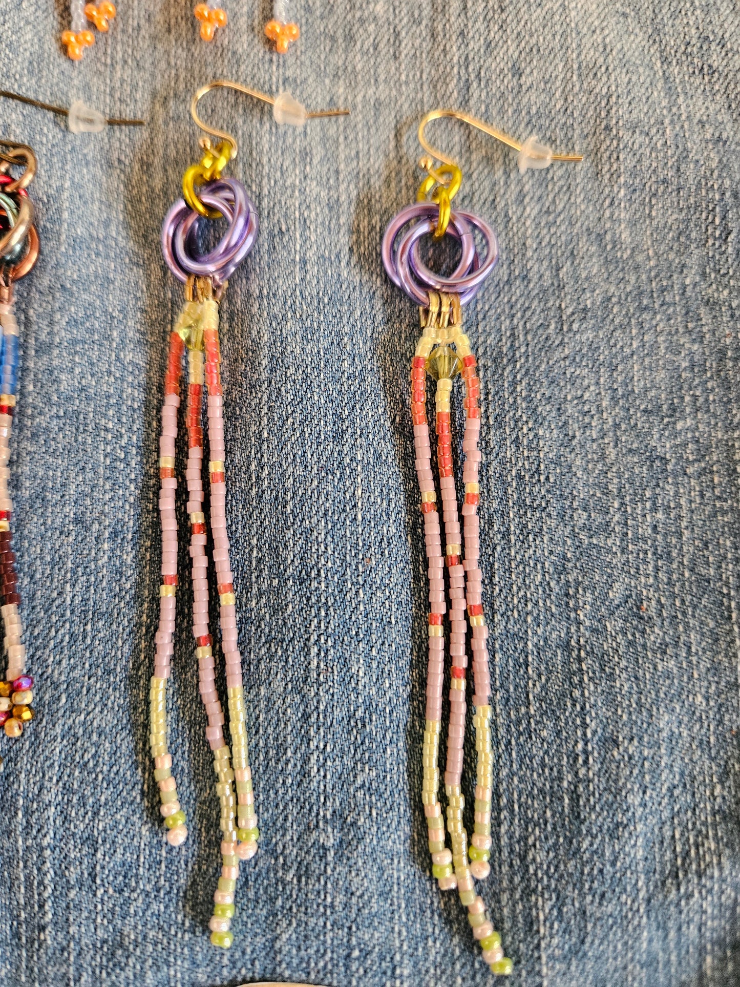 Mobius Flower Chain Maille ⛓️ with glass Japanese beads