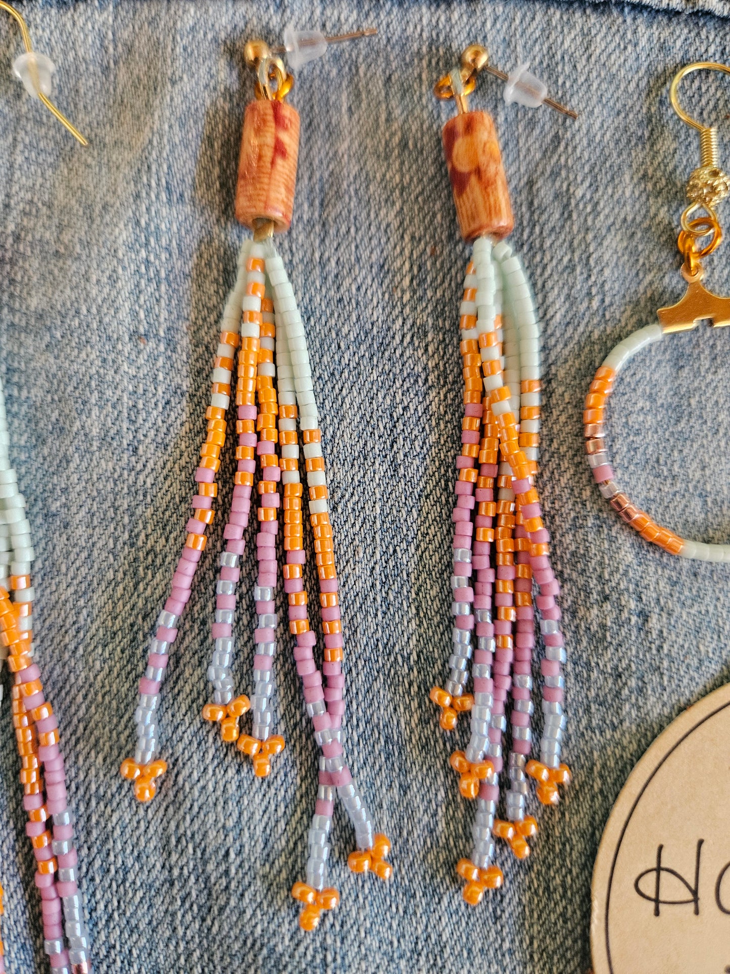 Pastel Chique Short Fringe Earrings