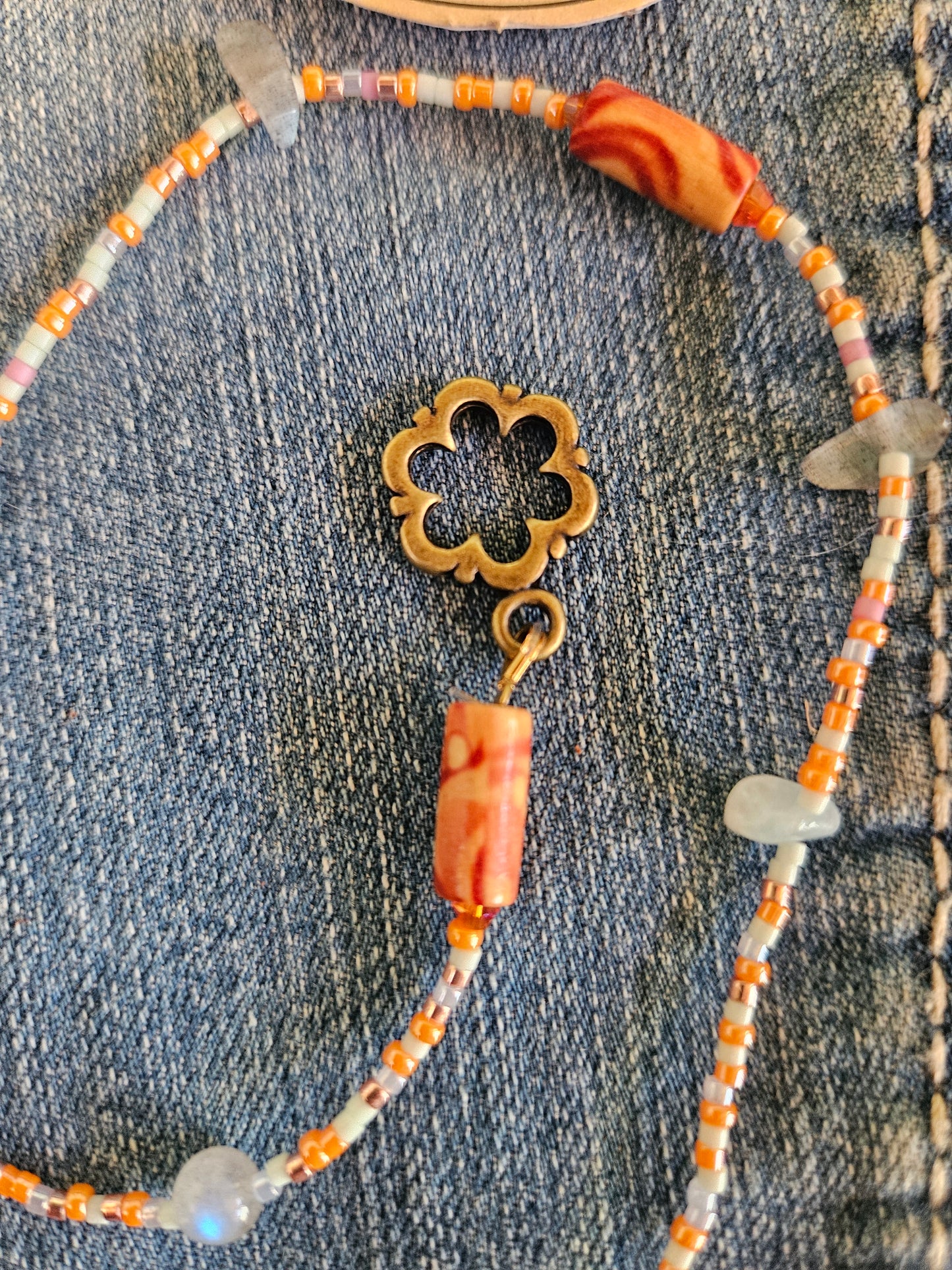 Pastel Chique Beaded Choker with Gemstones