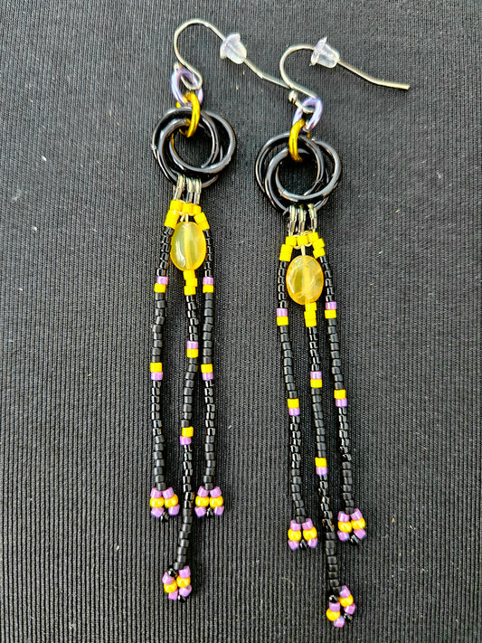 Mobius flower chain ⛓️ maille with Japanese glass beads