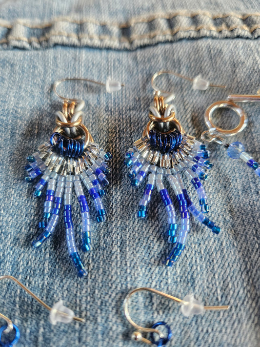 Ocean Waves Collection 🌊 Mini Feather Fringe