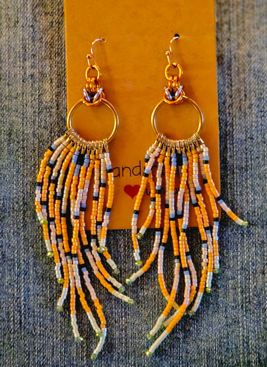 Byzantine Circle Chain Maille ⛓️ with glass beads