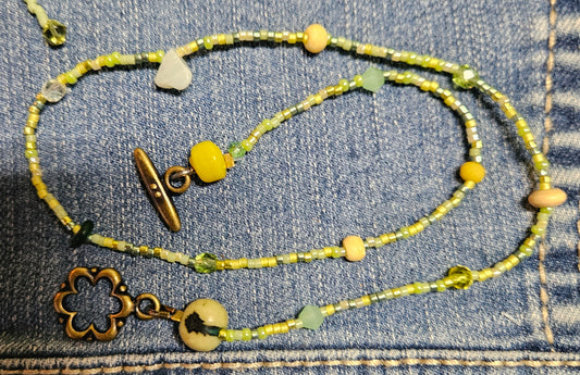 Sunny Lemon Lime - Beaded Choker