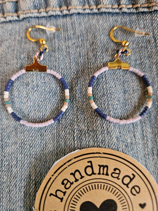 Sweet Dreams small beaded hoops