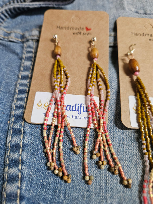 Cozy Velvet Collection  - Short Fringe Earrings