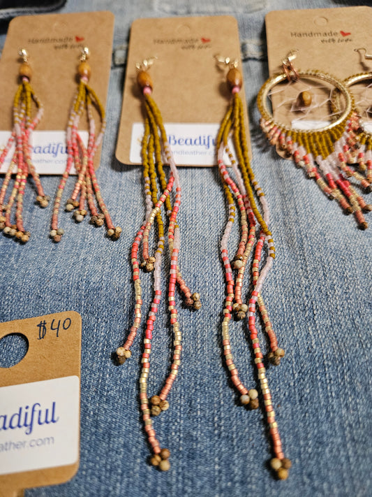 Cozy Velvet Collection - Long Fringe Earrings